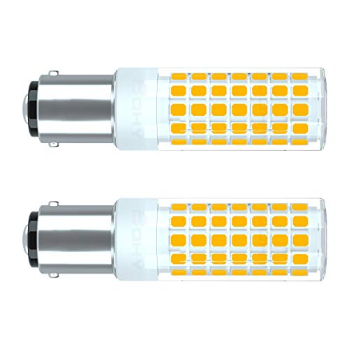 BQHY ampoule ba15d led 6w = 75w ampoules blanc chaud 3000k lampe à double connexion baïonnette b15d lampe à incandescence led non-dimmable 690lumen 90-265v AC, CRI> 90 (2 pcs)