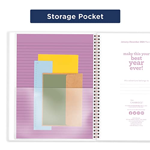 Cambridge 2024 Weekly & Monthly Planner, 8-1/2" X 11", Large, Mina (1134-905-24) #TOP7