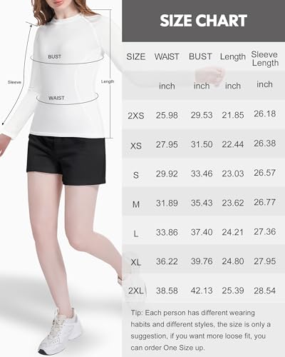 Image of Womens Long Sleeve Compression Shirts Sun Protection Workout Underscrubs