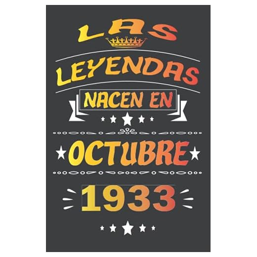 Las Leyendas Nacen En Octubre 1933: cuaderno de cumpleaños 88 años | Regalo de cumpleaños de 88 años para mujer, hombre, madre, padre, Niñas y Niños, 15.24x22.86 cm