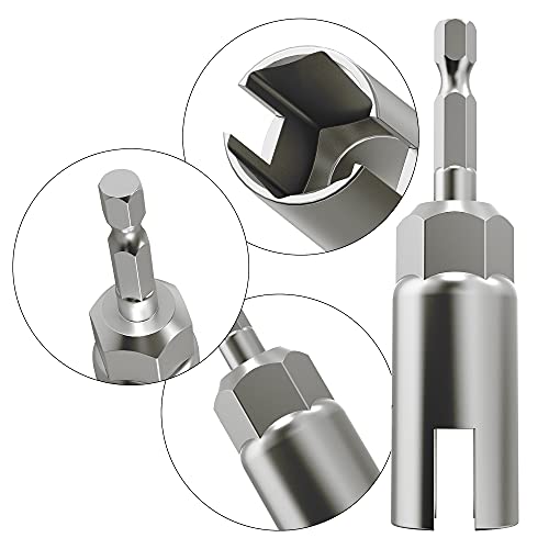 Monliful 2 Pack (13Mm,19Mm) 1/4" Hex Shank Nut Driver, Power Wing Nut Driver Set ,Bit Socket Wrenches Tools Set, Slot Wing Nuts , Drills Bits For Panel Nuts Screws Eye C Hook Bolt #TOP1