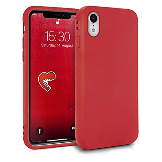 MyGadget Coque pour iPhone XR - Case TPU Souple & Soft - Cover Protection Extra Fine & Légère - Étui Coloré Anti Choc et Rayures - Rouge