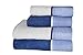 Produktbild Creole Riga Badehandtücher, Baumwolle, Weiß/Blau, Einheitsgröße, 4 Einheiten