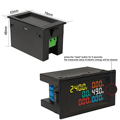 Image of Electric Power Detector Multi-function Meter (AC 40-300V 100A) LCD Digital Display Current Voltage Power Energy Voltmeter Ammeter Multimeter