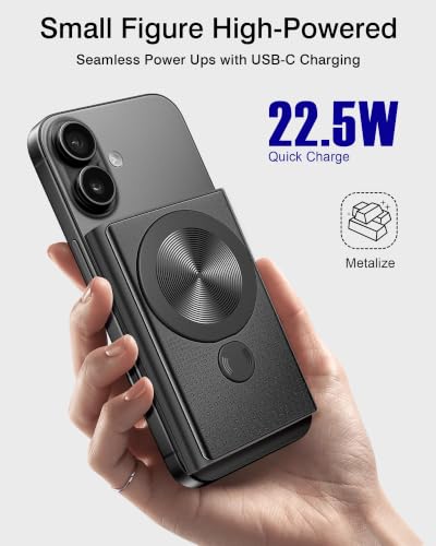 Aaoyun for MagSafe Power Bank 10000mAh, 22.5W PD Fast Charging Magnetic Portable Charger with USB-C, Strong Magnet Wireless Battery Pack for iPhone 17/16/15/14/13/12 Series - image 5