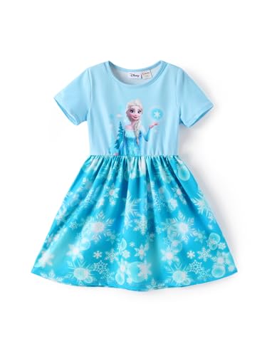 Image of Disney Minnie Mouse Princess Frozen Elsa Stitch Girls Dress Sleeveless & Short Sleeve Casual Summer Clothes Baby to Toddler