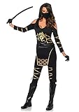 Leg Avenue Costumes 4Pc. Deadly Ninja Catsuit Waist Sash Arm Warmers Mask Wraps