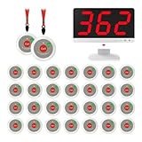 Nurse Call System with 30 Hospice Call Buttons - 1000ft, Call Light System for Elderly with 1 Display Receiver for Healthcare Providers,Home Health Care,Medical Office,Nurses Station