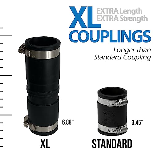 Fernco Xl 1056-1502 Flexible Pipe Coupling 1-1/2” Ci/Plastic/Steel To 1-1/2” Ci/Plastic/Steel #TOP3