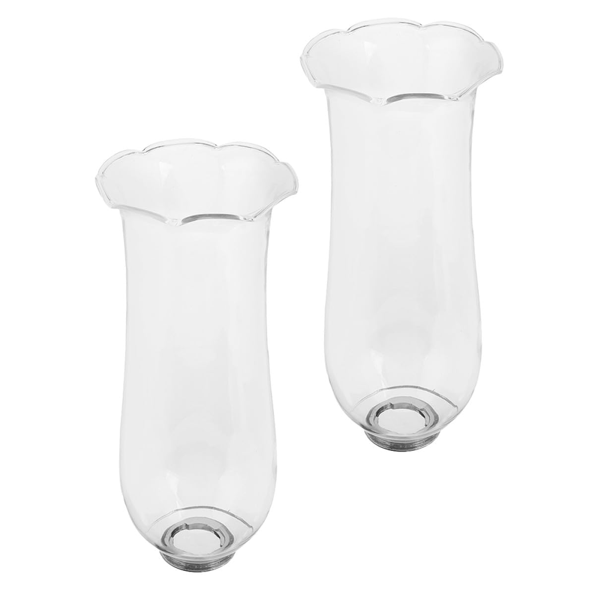 Bougeoir tempête en verre lot de 2 grand cylindre de protection 85x21 cm