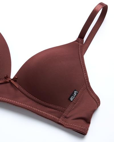 dELiA*s Girls Training Bras - 4 Pack A Cup Molded Bralette - Soft Wireless Training Bras for Girls (32A-36A)4