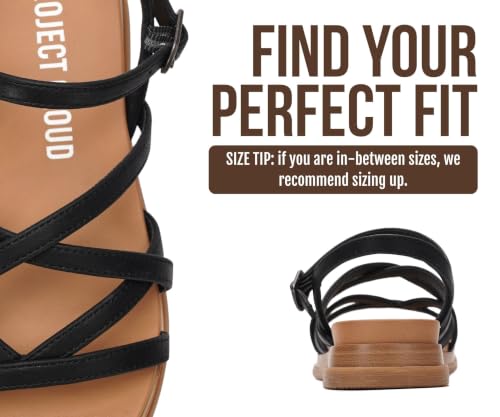 Image of Project Cloud Wedge Sandals for Women 2026 - Comfortable Soft & Plush Insole Strappy Womens Sandals with Lightweight and Non-Slip Durable Outsole (NICE)