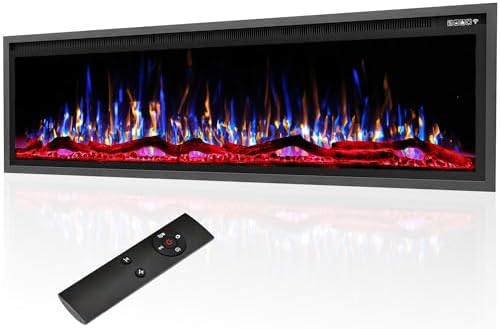 72" Electric Fireplace Recessed Linear - Thumbnail 2