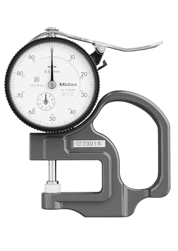 Mitutoyo 7301A Dial Thickness Gage, 0-10mm Range, 0.01mm Graduati...
