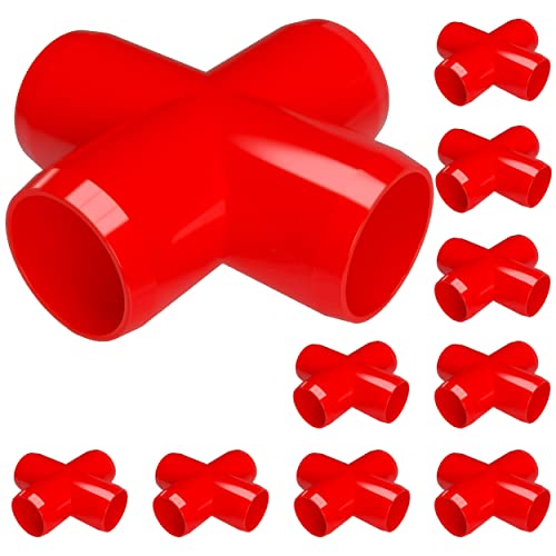 FORMUFIT F114CRX-RD-4 Cross PVC Fitting, Furniture Grade, 1-1/4