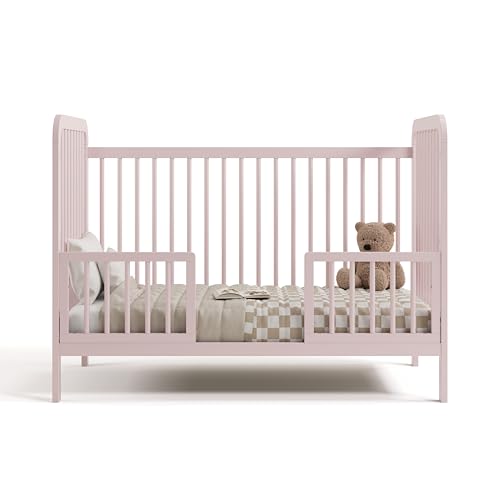 Image of Graco Storkcraft Toddler Safety Guardrail Kit with Dowels (Blush) - GREENGUARD Gold Certified, Converts Compatible Storkcraft Crib to Toddler Bed, Kit Includes 2 Toddler Guardrails