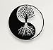 Dekadron Décoration murale en métal - Arbre de vie - Décoration murale en métal Yin Yang 18"W x 18"H / 45x45 cm noir