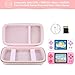 Supmay Carrying Case Compatible with CCTU / TEBIYOU Kids Handheld Games Preloaded 218 Retro Video Games, Portable Gaming Electronic Toys Storage Holder Travel Bag with Mesh Pocket for USB Cable, Pink