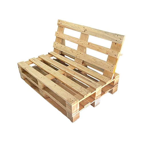 Genérico Mueble de Palet Europeo Varolé estándar - Sofá de Biplaza para Interior o Exterior (120cm x 80cm) GV-EUR004