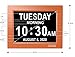 American Lifetime 【New 2025】 Dementia Clock Large Digital Clock for Seniors, Alzeimer Clock Large Display with Custom Alarms, Clock with Day & Date for Elderly, Digital Calendar Brown Wood
