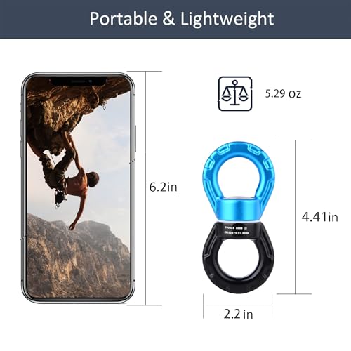 image for PACEARTH Swing Swivel 35KN Breaking Strength 360° Rotator Safety Rota