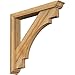 Ekena Millwork BKT0402X24X24MRC01RWR Merced Traditional Rough Sawn Bracket w/Offset Brace, Western Red Cedar