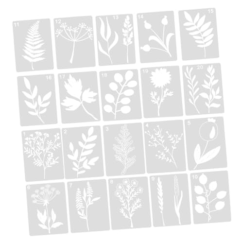 SUPVOX 20シーツ枚植物模様の壁画テンプレート 植物デザイン ステンシル キッズアート 装飾用 絵画ペイント用品 様々な用途に対応 SUPVOX 20シーツ枚植物模様の壁画テンプレート 植物デザイン ステンシル キッズアート 装飾用 絵画ペイント用品 様々な用途に対応
