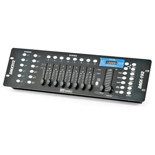 DaBeatz Presents 192 Channels Professional Master 240 Scenes Dmx512 Dj Mixing Controller for Stage, Disco and Dj, Weddings, Pubs, Par Lights and Moving Head Lights