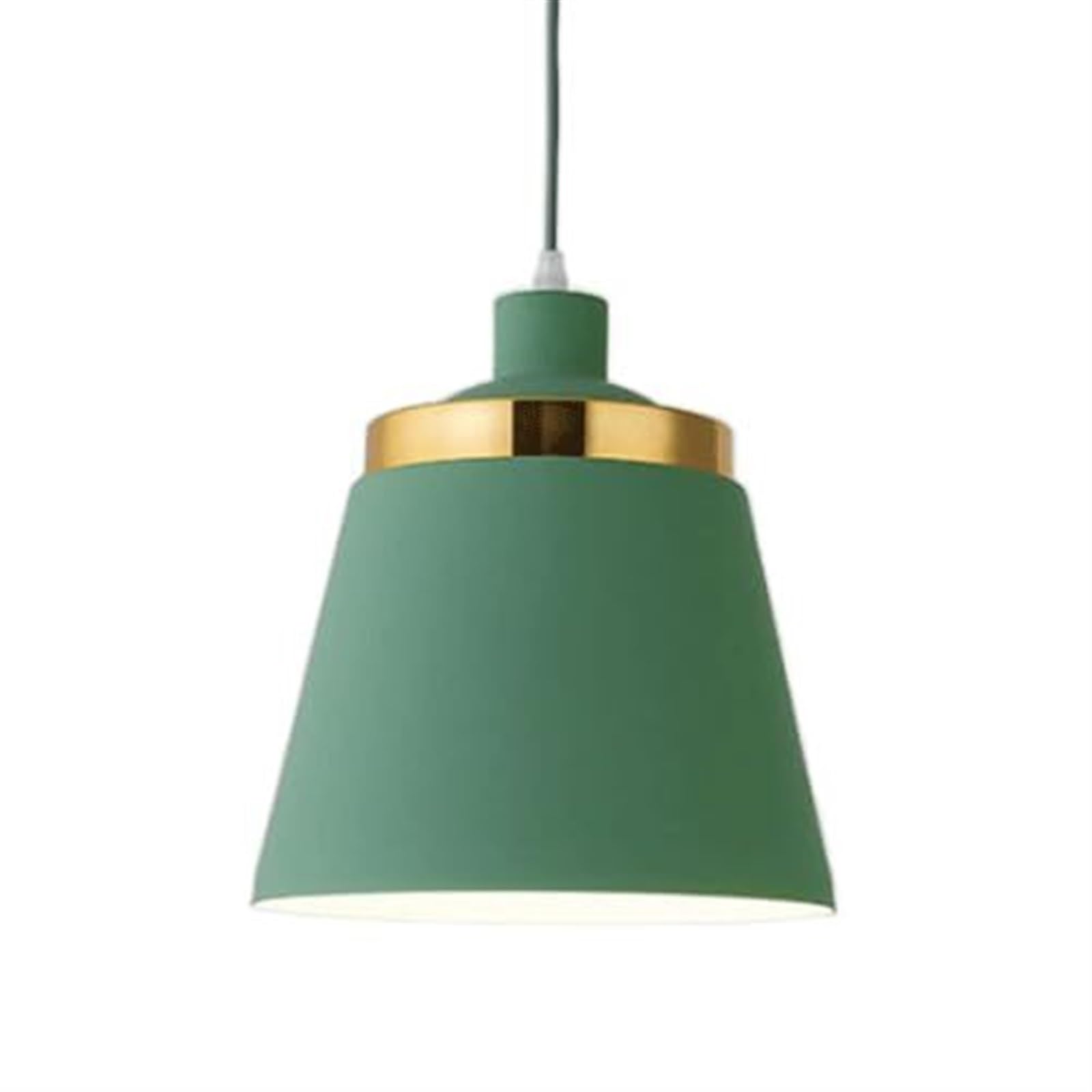 SYAXVOM Creative Colorful Chandelier Lampshade - Nordic Style Iron Pendant Light, E27 Base Ceiling Hanging Lamp for Balcony and Restaurant Decoration(Green)