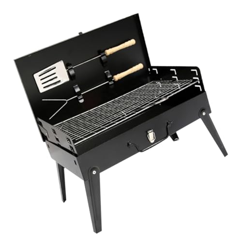 PAMINGONO Barbacoa Portátil Plegable para Exterior con Estufa y Protector contra Viento para Camping Pesca y Escalada Incluye Accesorios