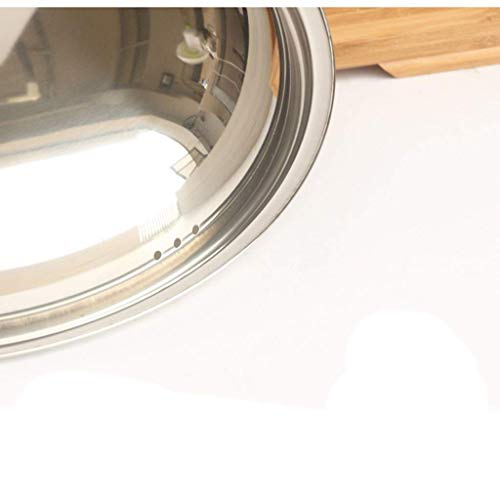 Tapa de acero inoxidable de 39cm para cubrir cualquier olla redonda grande 5