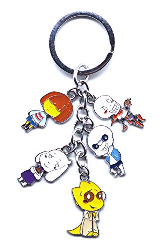 Anime Domain Porte-clés de Undertale avec 5 Figurines Chibi