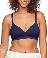 Warner's Women's Cloud 9 Super Soft Wireless Lightly Lined Comfort Bra, Evening Blue, 12B