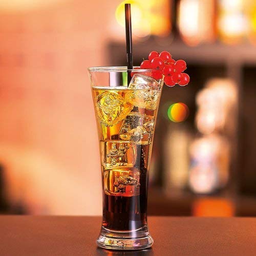 TIENER Premium Juice & Beer Glass, Pilsner Highball Glasses Heavy Base Tall Bar Glass | Drinking Glasses for Water, Juice, Beer, Wine, and Cocktails | Transparent | 275 ML | Set of 6 - Image 2 thumbnail