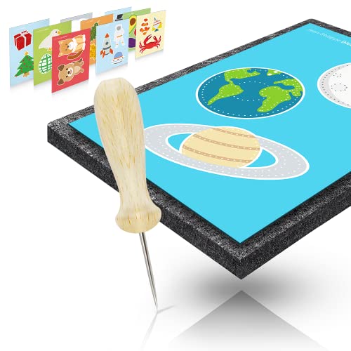 Jean-Philippe Dietz® - Prickelset mit 10 Vorlagen (A5) - Prickeln ( Prickelnadel + Prickelfilz ) für Kinder und Erwachsene | 20 x 15 x 1 cm Cover