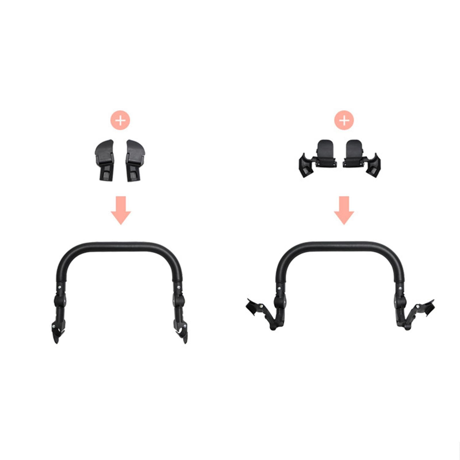 Accesorios para reposabrazos de cochecito Barra de soporte de ángulo ajustable Pieza de repuesto Barra transversal resistente Asa para carrito de bebé, Reposabrazos Delantero Central