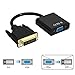 NiceCable DVI to VGA Active Adapter, DVI-D to VGA Converter, Supports HDTV 1080p, PC Graphics 1920x1200, Gold Plated Connectors, Compatible with Windows, Mac, Laptop, Desktop, Monitor, Projector