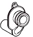 Geberit 152.950.11.1 Urinal Anti-Syphon Trap Horizontal d50 Alpine White