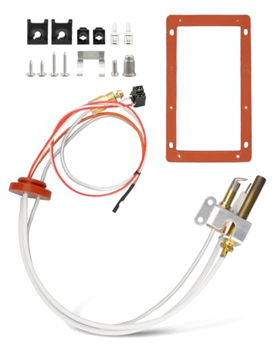 Pilot Burner Assembly Fit for Rheem/Ruud/Richmond Water Heater Parts, Replace SP21058 SP20824 SP20754 SP21059 SP20800, Burner Ignition Replacement with Thermopile and Sparker