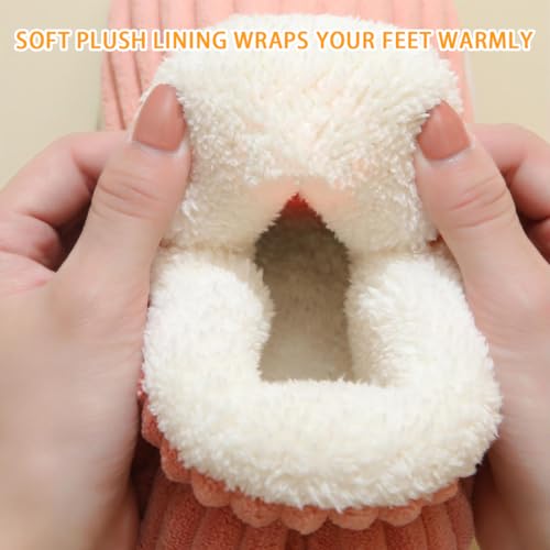 Pluffy Slipper Booties for Women Men Plush Warm Indoor Outdoor Shoes Comfy Slipper Fuzzy House Slippers4