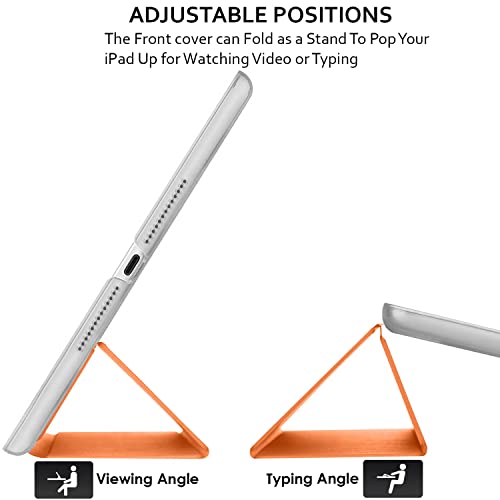 Image of DuraSafe Cases For iPad PRO 12.9 Inch 1st [ Pro 12.9 1 Generation 2015 ] A1652 A1584 ML3Q2HN /A ML3N2HN /A ML3K2HN /A ML0H2HN /A Trifold PC Lightweight Smart PU Leather Protective Hard Back Cover - Orange