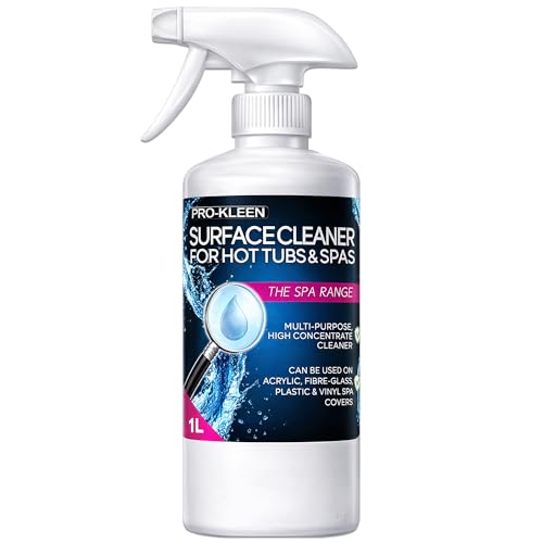 Pro-Kleen Hot Tub & Spa Surface Cleaner Spray - Removes Dirt Oil & Grease - Suitable for Gold Plate Brass Plastic Acrylic & Fibreglass. (1 Litre)