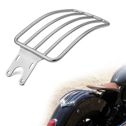 Accessoires de porte-bagages moto solo noir et chrome pour garde-boue arrière
