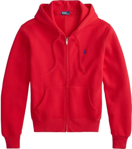 POLO RALPH LAUREN Womens Full Zip Hoodie (XS, RL2000Red) at Amazon