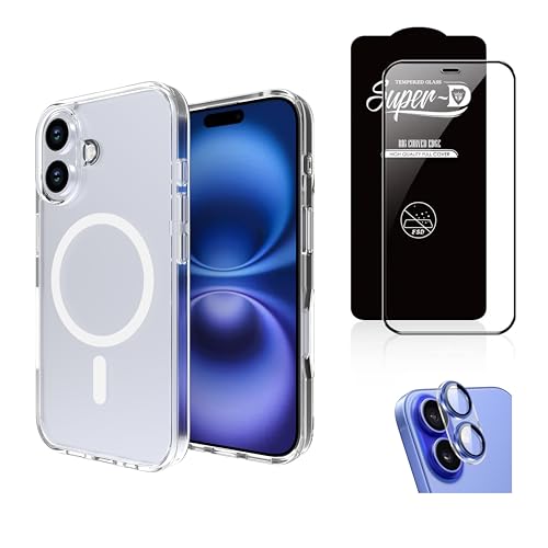 Image of Case for iPhone 16 Plus, [Military Grade Drop Protection] Full Body Heavy Duty Rugged Shockproof Protective - Combo [1 Case + Screen Protector + Camera Lens] Transparent