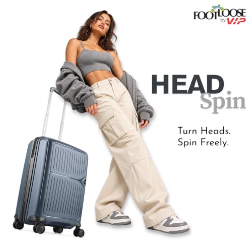 Image of Footloose by VIP Head Spin 8-Wheel Cabin Hard Case Trolley Bag, Grey