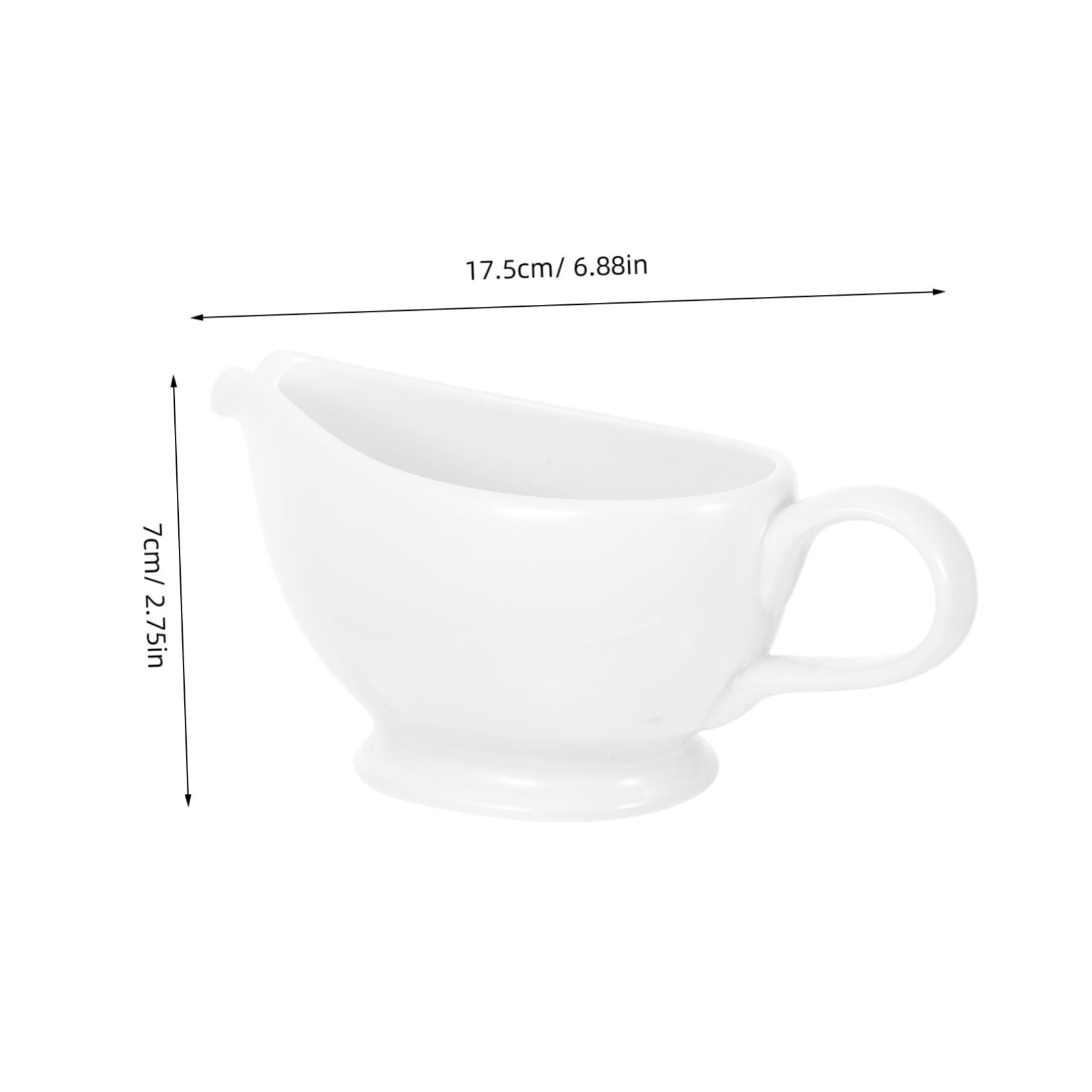 Garneck Charming Sauce Hopper Milk Jar Lid Stylish Gravy Boat for Home and Restaurant Easy to Hold and Serve