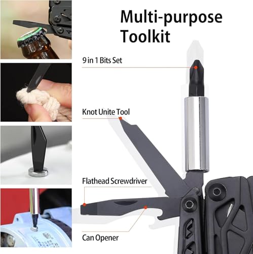 Nextool Multitool Pliers, Stainless Steel Multi Tool Pliers with Replaceable Wire Cutters and Saw, Foldable Multitools with Scissors and Screwdriver, for Camping, Hiking, Survival by Pochita Global - Used condition - Image 4