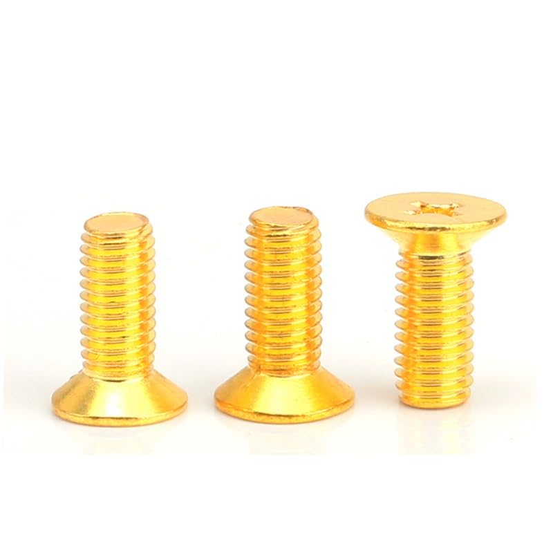 Brass Phillips Countersunk Machine Screws Cross Flat Head Metric Thread Screw Recess Bolt Din7985 Gb818 M2 .5 M3 M4 M5 M6~M12(40mm,M3 (30Pcs))