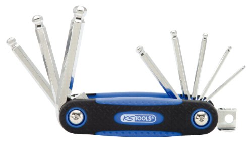 KS Tools 158.352 2.5-10mm Chrome+ Hex Key Wrench Set (8 Pieces), Mehrfarbig